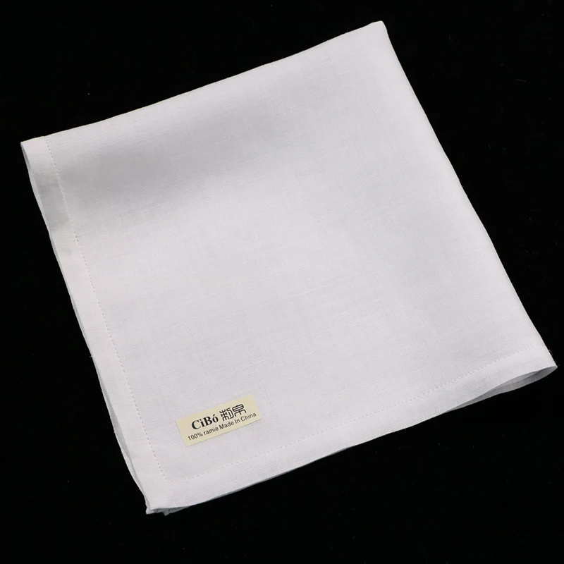 M004: 1 шт. белый мужской носовой платок 18 &quotx 18&quot ручная работа кружево рами hanky