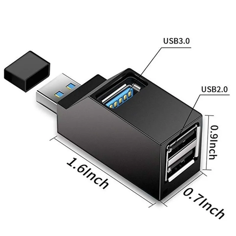 Мини Разветвитель USB 3 0 высокоскоростной адаптер для передачи данных MacBook Pro ПК