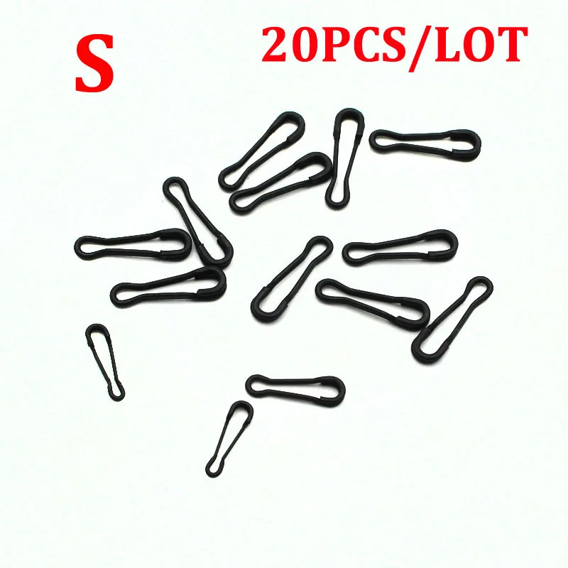 20PCS-S 20 шт. Быстросменные зажимы для ловли карпа, клеммы для ловли карпа, снасти для ловли Карпов, аксессуары - Цвет: 20PCS-S