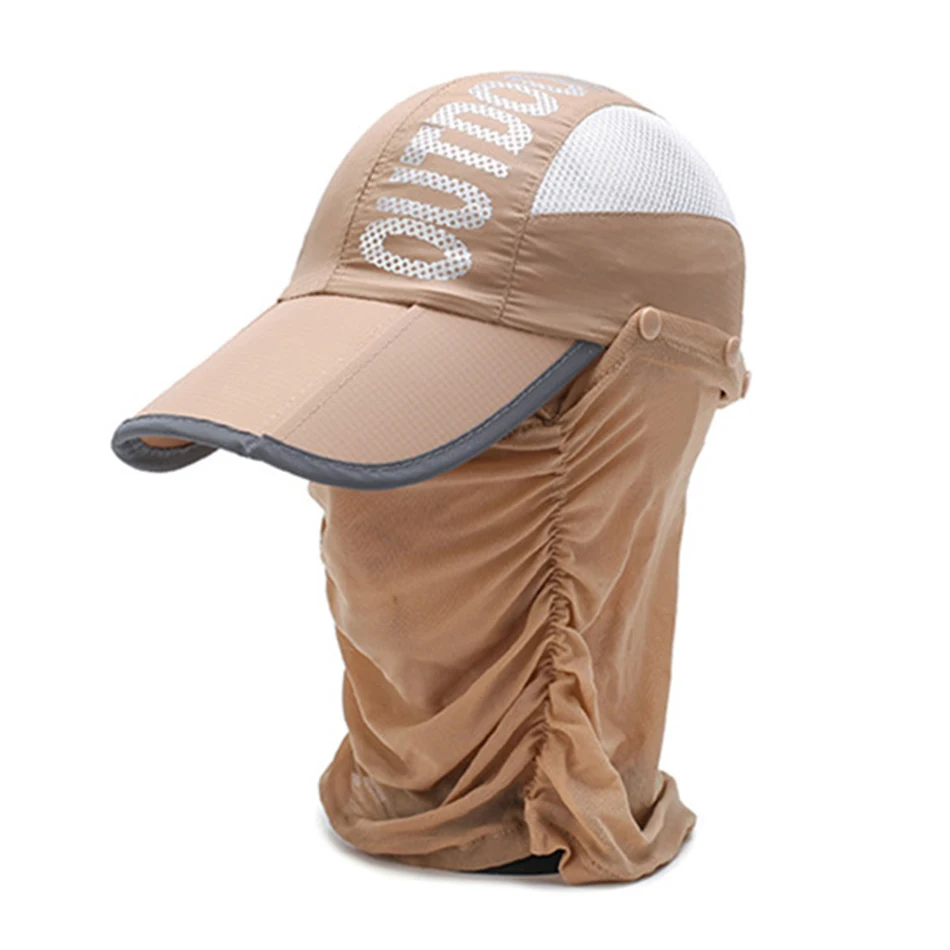 Light Brown BUTTERMERE, бейсболка с длинными полями, мужская, темно-синяя, дышащая, Snapback, шапки, женские, с принтом, складная, летняя, для кемпинга, защита лица, Солнцезащитная шляпа - Цвет: Light Brown