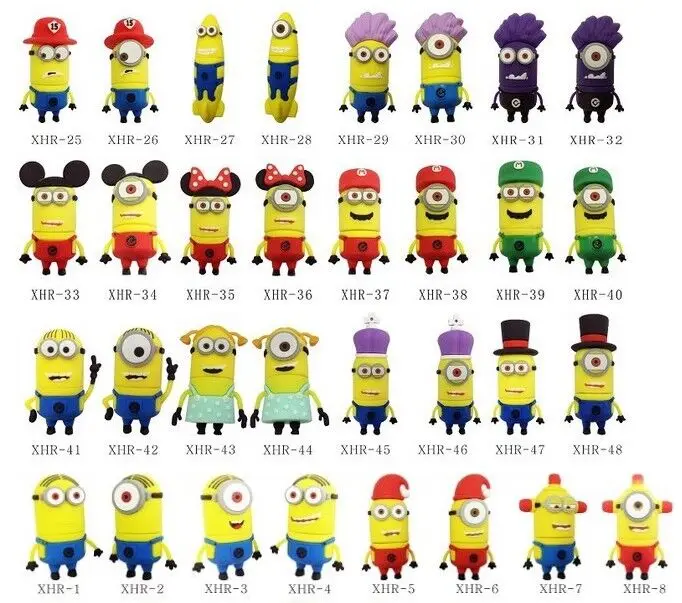Minons USB флэш накопитель 2.0 приспешников ручка управления симпатичные гадкий я