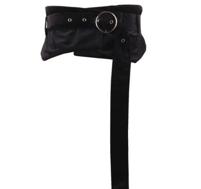 

Autumn New belly Wide Waistbands Belt Female Metal Ring Lace up Bandage Stripes Slim Cummerbunds Women's Belts