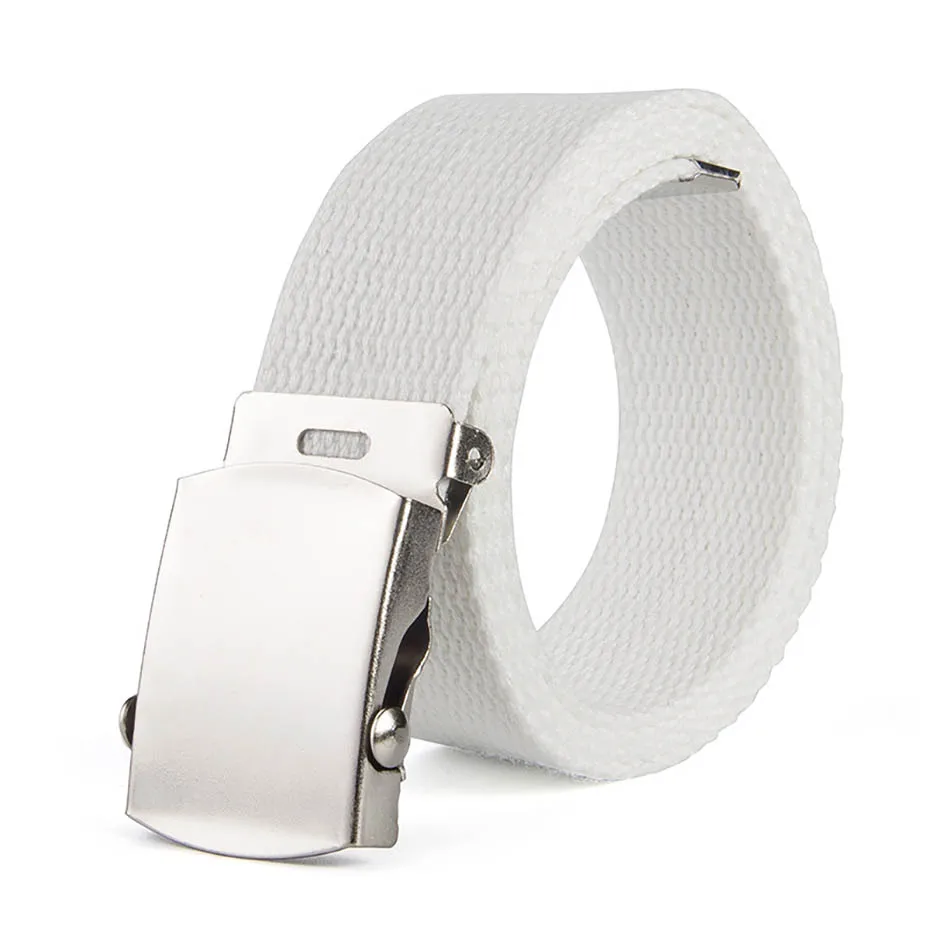 

Cowherd Unisex Tactical Belt Top Quality 3.3mm Wide Casual Canvas Belt Outdoor Alloy Automatic Buckle Men Belt