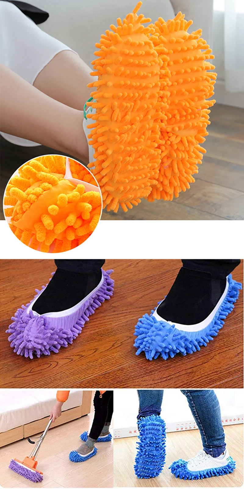 UNTIOR Dust Mop тапочки; обувь для мытья полов; легко чистить; для ванной; для офиса; для кухни; многофункциональные швабры; тапочки; обувь; 5 цветов