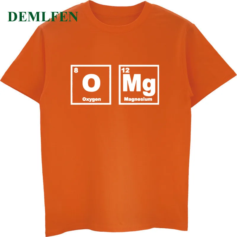 OMG Element летняя Мужская хлопковая футболка с коротким рукавом Повседневная