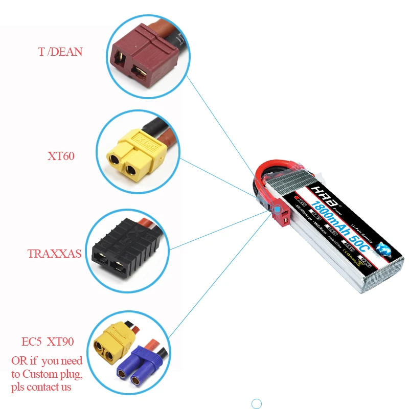 Аккумулятор HRB RC Lipo 2S 1800 мА/ч 50C MAX 100C 7 4 В для электрического автомобиля 1/16 весы mjx B3