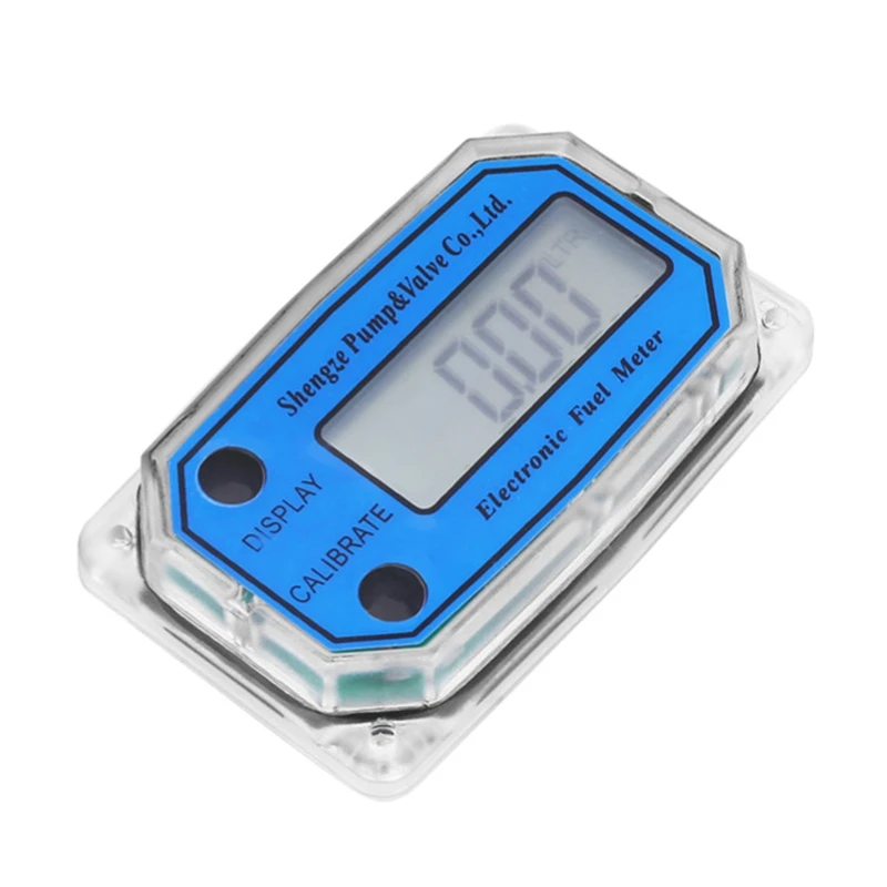 Lcd Digital Flow Meter Turbine Flowmeter Fuel 15-120L For Chemicals Water Sea Adjust Liquid | Инструменты