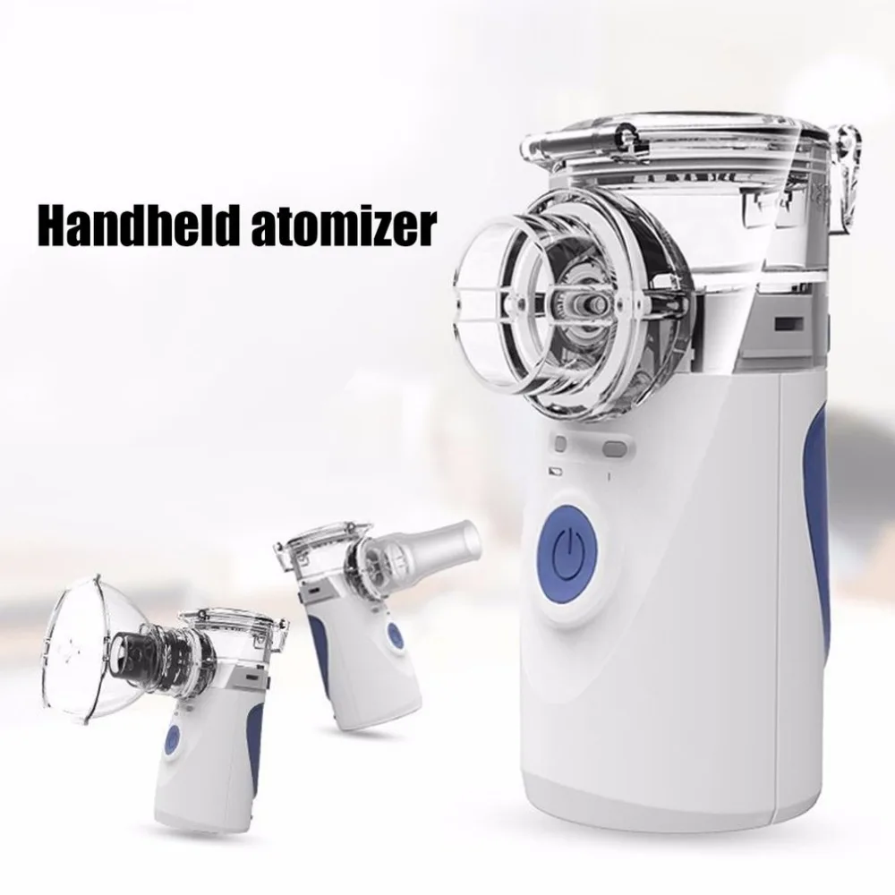

Ultrasonic Nebulizer Mini Handheld Inhaler Respirator Humidifier Kit Health Care Children Home Inhaler Machine Atomizer new