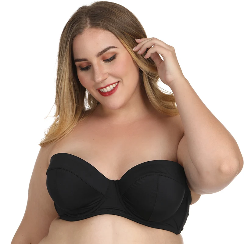 High Quality Women Strapless Bra 36-44 D/E/F/FF/G/H/I/J Half Cup Plus Big Size Push Up Sexy Underwired Multiway Bras | Женская одежда