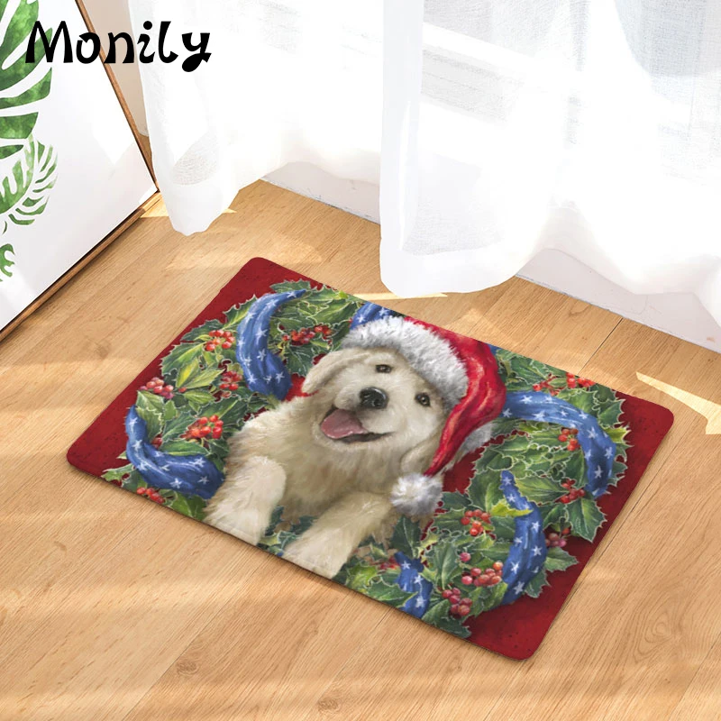 Monily Merry Christmas мультфильм водонепроницаемый Противоскользящий коврик для двери