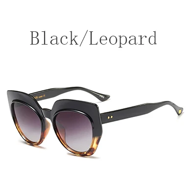Black Leopard IGUETTA Модные солнцезащитные очки кошачий глаз женские брендовые дизайнерские рисовые ногти большие очки оправа высокое качество Lunette De Soleil IYJB106 - Цвет линз: Black Leopard