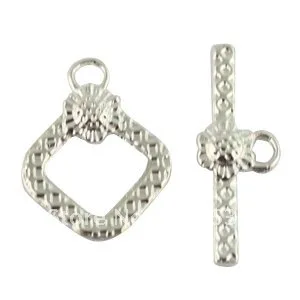 

60Sets Silver Plate Sunflower toggle clasps A5100SP
