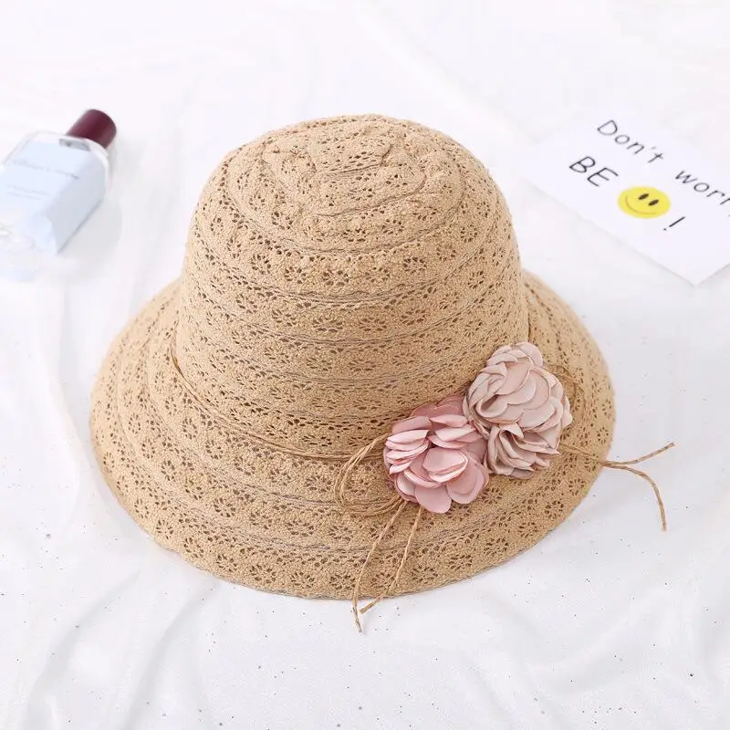 Розничная продажа 2018 летняя детская соломенная шляпа с крупными волнистыми
