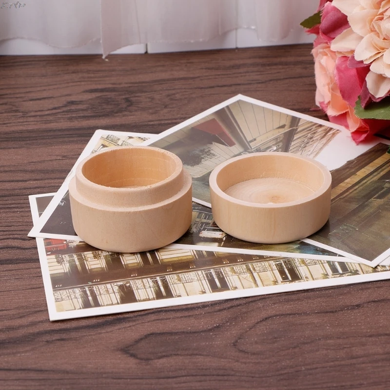 Small Round Wooden Storage Boxes Ring Box Vintage decorative Natural Craft Jewelry box Case Wedding Accessories | Дом и сад