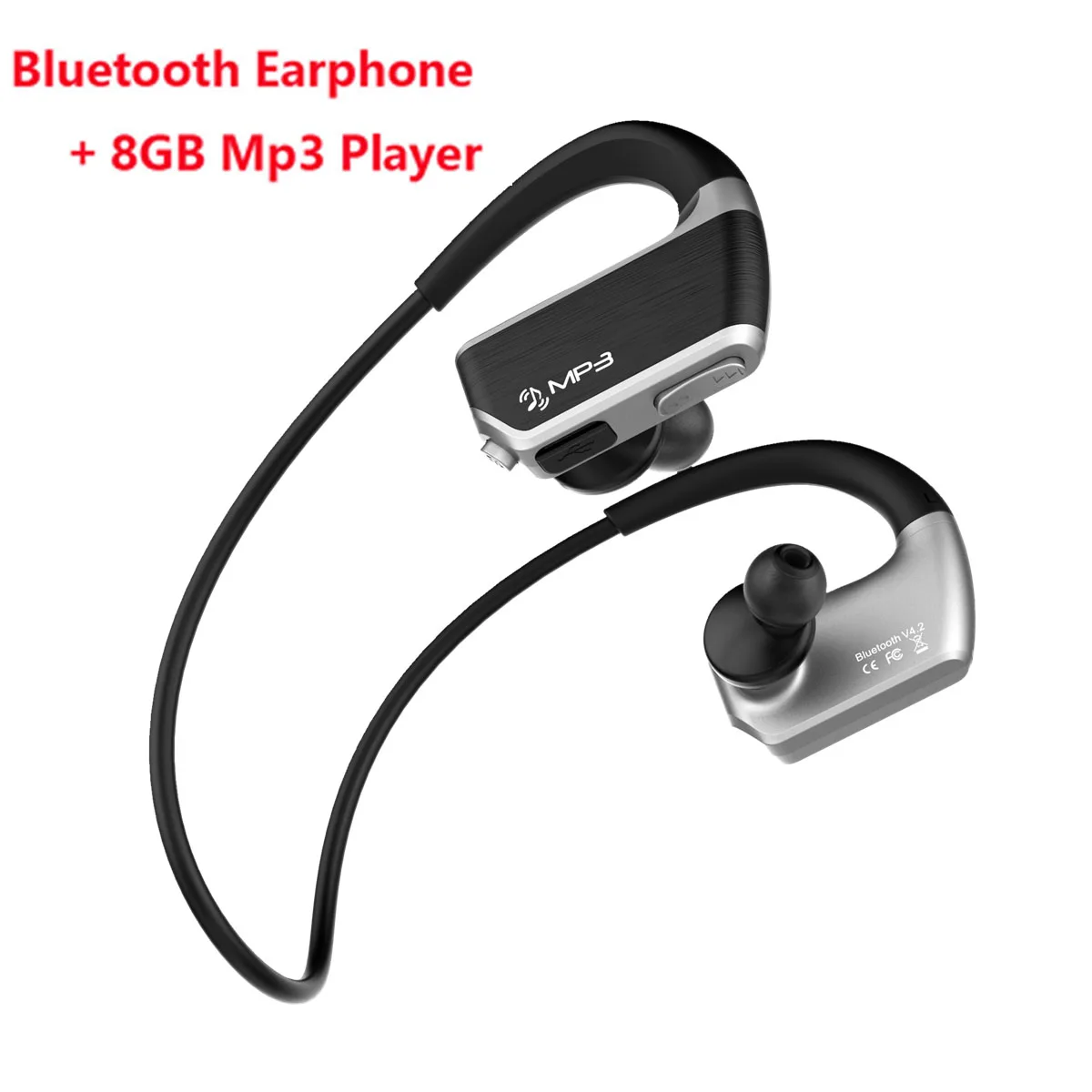 J2 IPX4 водонепроницаемый Mp3 музыкальный плеер 8 ГБ + беспроводные Bluetooth наушники