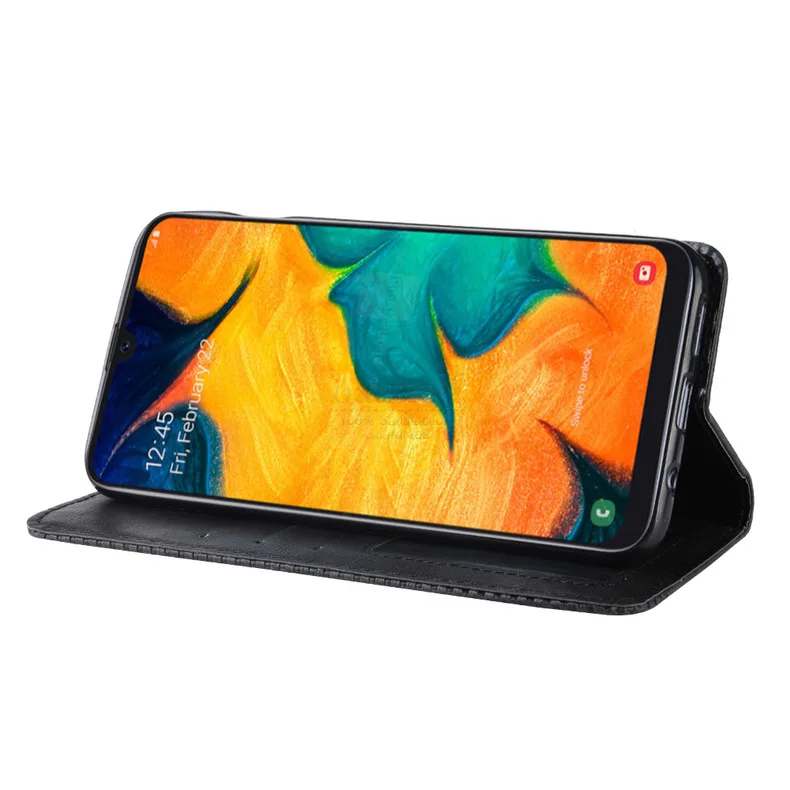 Роскошный тонкий кожаный чехол-книжка в стиле ретро на магните для samsung A10 A20 A30 A40 A50 A60 A70 A70S Чехол-книжка с бумажником и подставкой для карт мягкие сумки