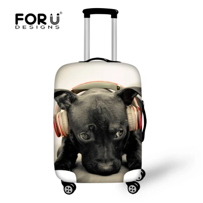 CA5011 Forudesigns туристический багажный чехол с милым принтом собаки хаски 18-32 дюймов чехол для путешествий пылезащитный эластичный пылезащитный чехол для чемодана B - Цвет: CA5011