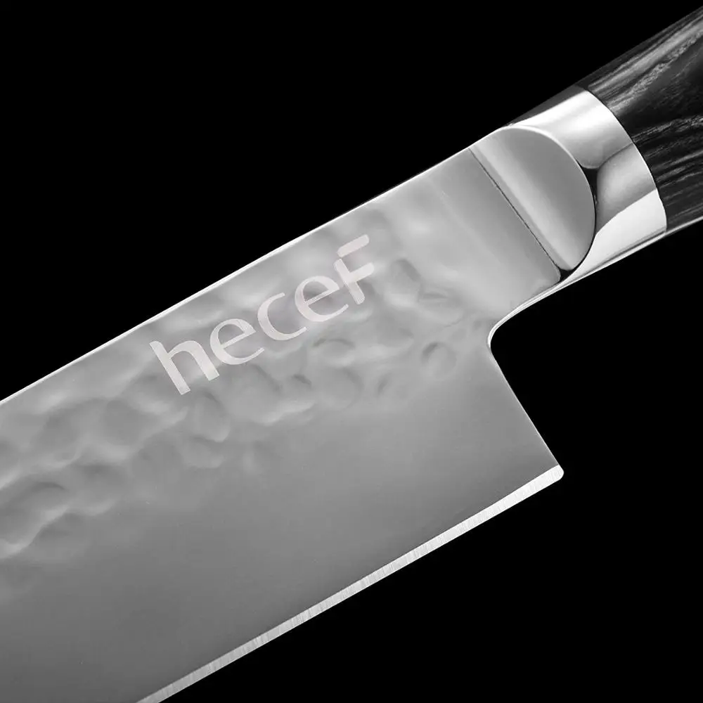 Нож шеф повара Hecef 7 дюймов высококачественный кухонный нож для фруктов и овощей
