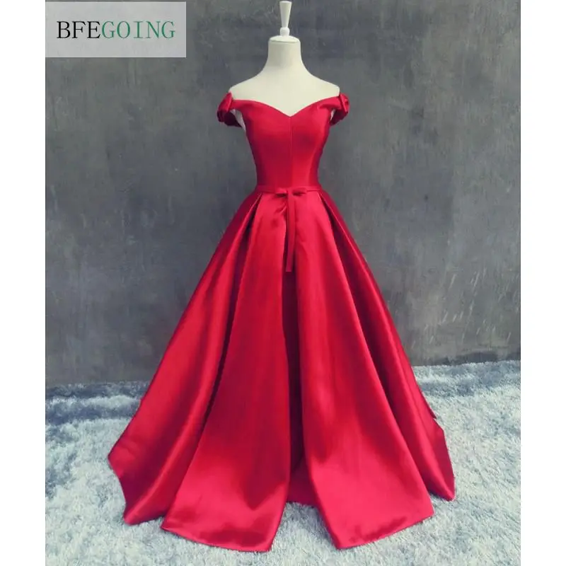 Красное свадебное платье с v образным вырезом без рукавов из мягкого атласа