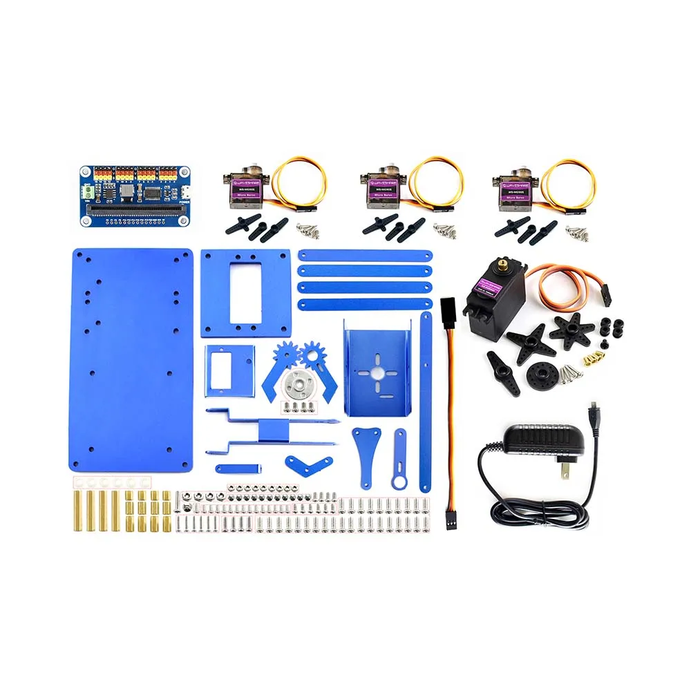 Waveshare 4-DOF Metal Robot Arm Kit for Micro:bit Bluetooth Remote Control Includes Servo Driver | Компьютеры и офис