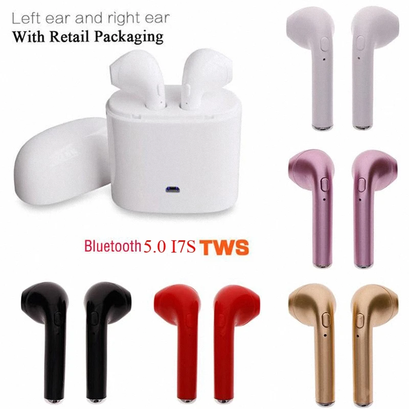 HOT Sell I7s TWS Wireless Bluetooth Earphones with mini Charge box Headsets Earbuds For Samsung Xiaomi Iphone X 6 7 8 Huawei | Электроника
