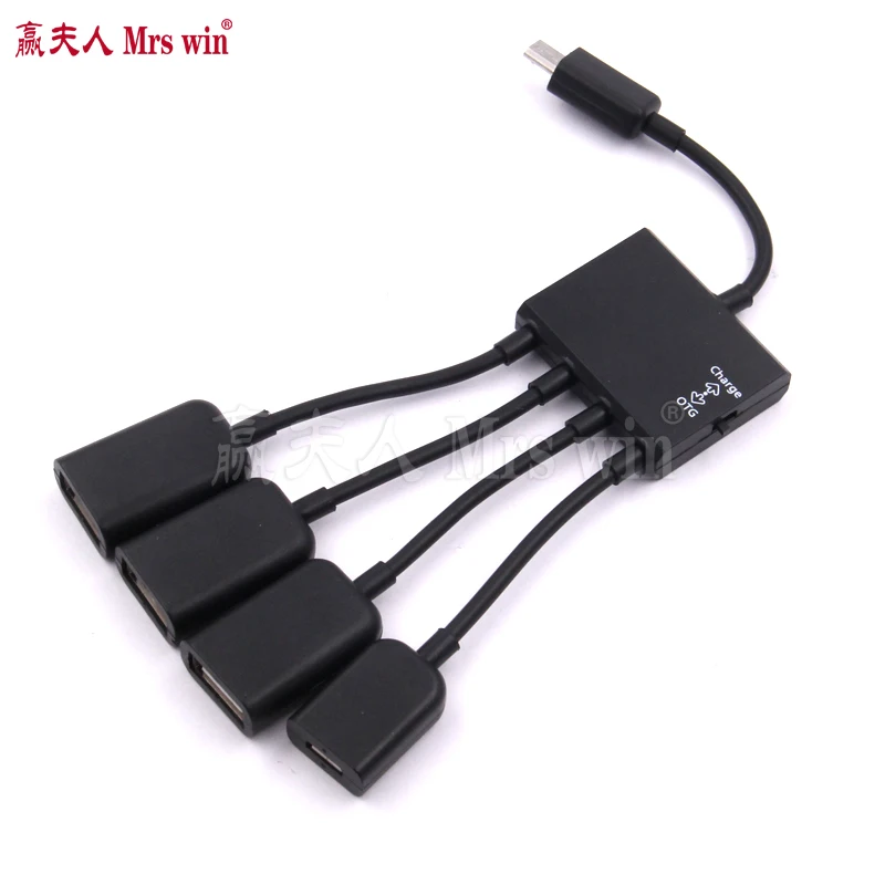 Новейший 4 порта USB Power OTG Hub Кабельный соединитель сплиттер для смартфона