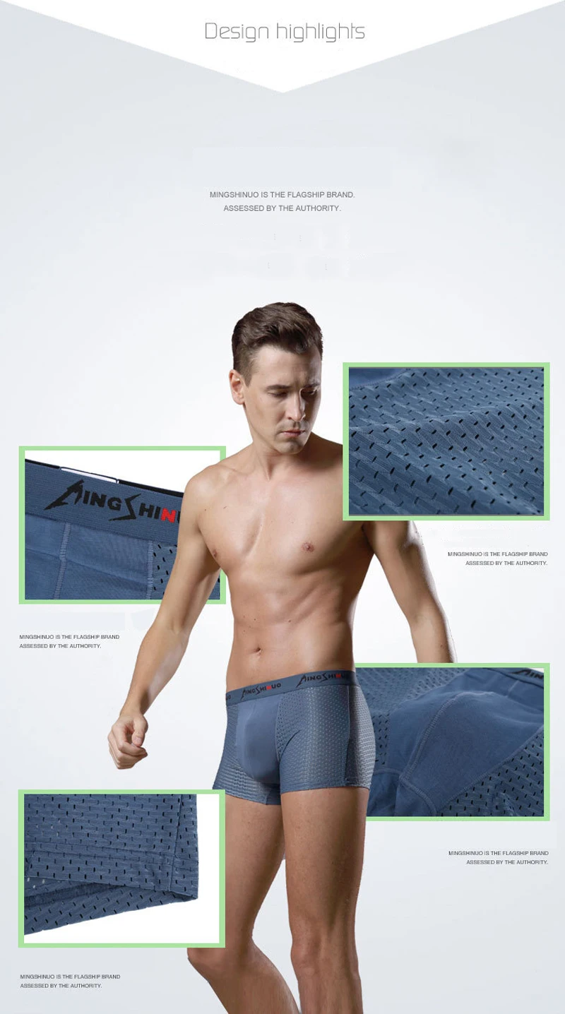 Jerrinut 2/3/4 штуки в партии трусы-боксеры Для мужчин нижнее белье мужские боксеры Лидер продаж дышащие мужские трусы боксеры для мальчиков, трусы, мужские шорты, боксеры