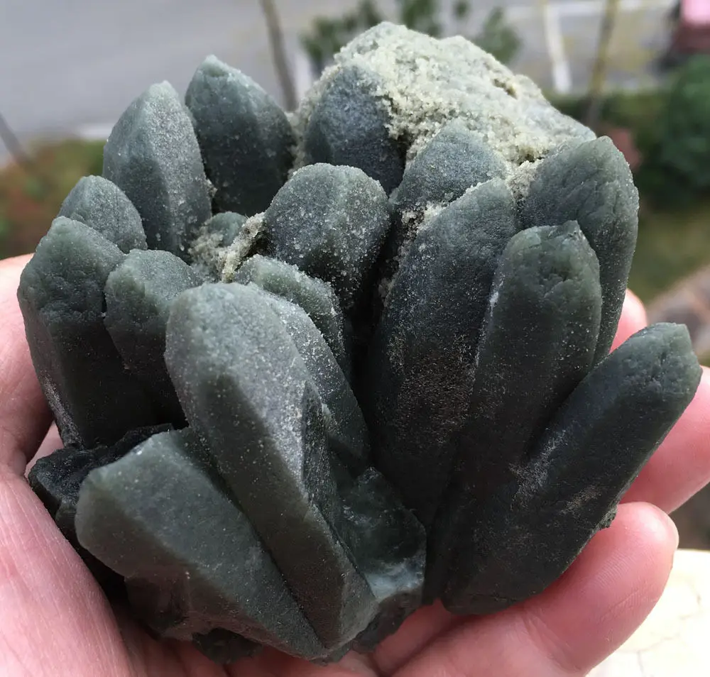 526 г новые найти Природный скелетный Elestial зеленый гроздь кристаллов кварца Specimen298 подарки на Рамадан