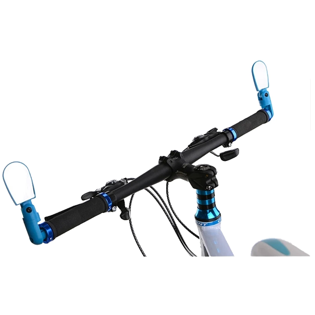 Ajustable extreme de la barra trasera del espejo cristal para bicicleta manillar negro | Лампы и освещение