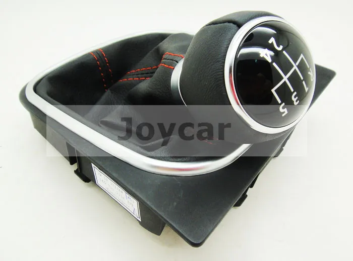 

GENUINE LEATHER MANUAL GEAR SHIFT KNOB BOOT RED STITCH 5 SPEED FOR VW GOLF 6 MK6 JETTA 5 MK5 1KD 711 113 A CAR ACCESSORIES