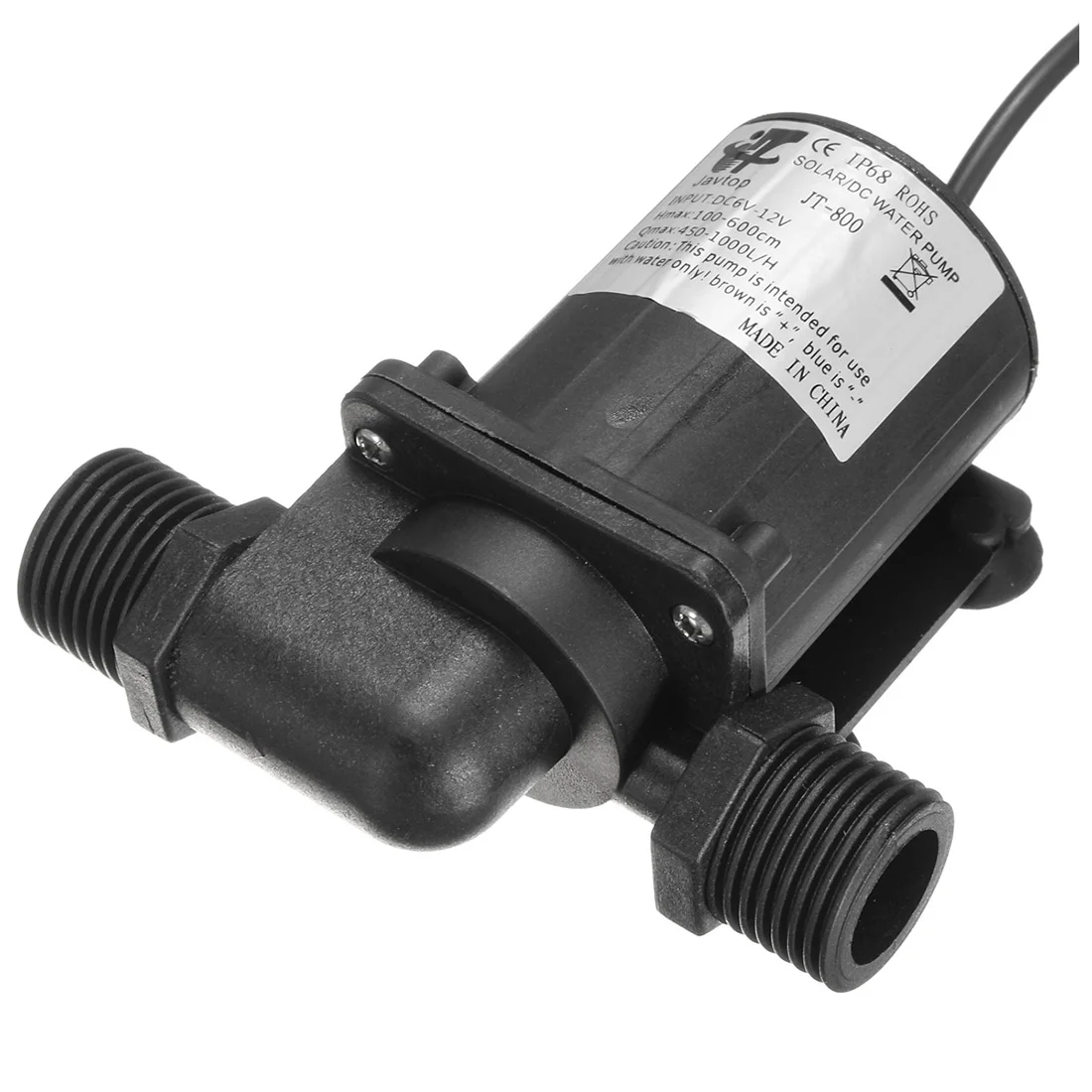 

WSFS Hot DC 12V Electric / Solar Brushless Motor Water Pump Aquarium Fountain 1000L/H Black