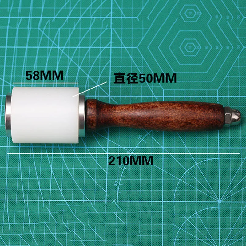 DIY нейлоновый молоток для резьбы по кожевенному ремеслу шитья кожи с деревянной