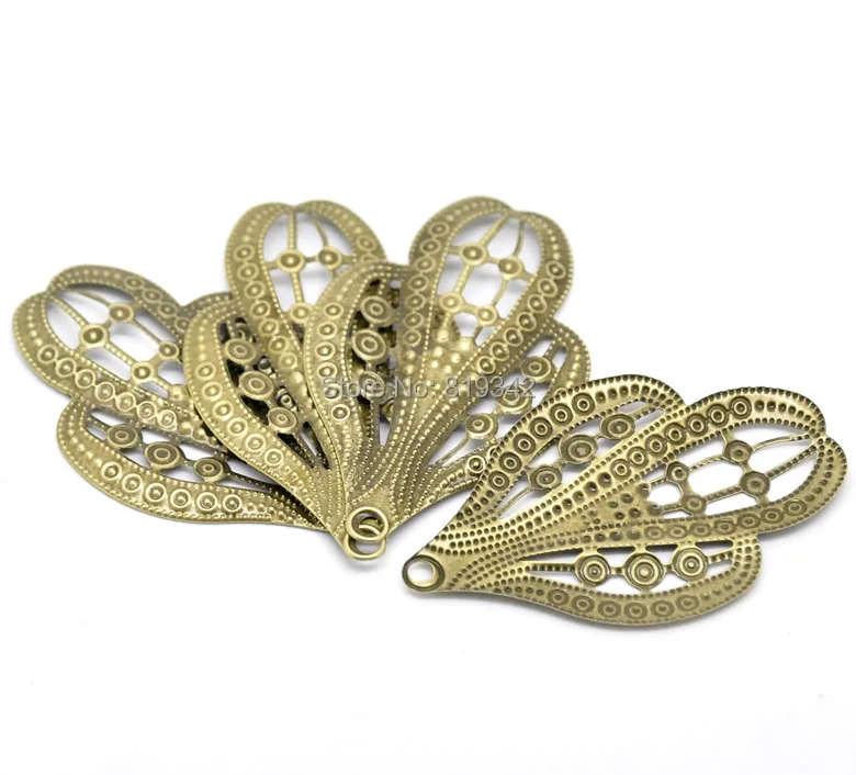 Free shipping-30Pcs Antique Bronze Filigree Connectors Cactus Metal Crafts Decoration DIY Embellishments Findings 61x38mm J0611 | Украшения