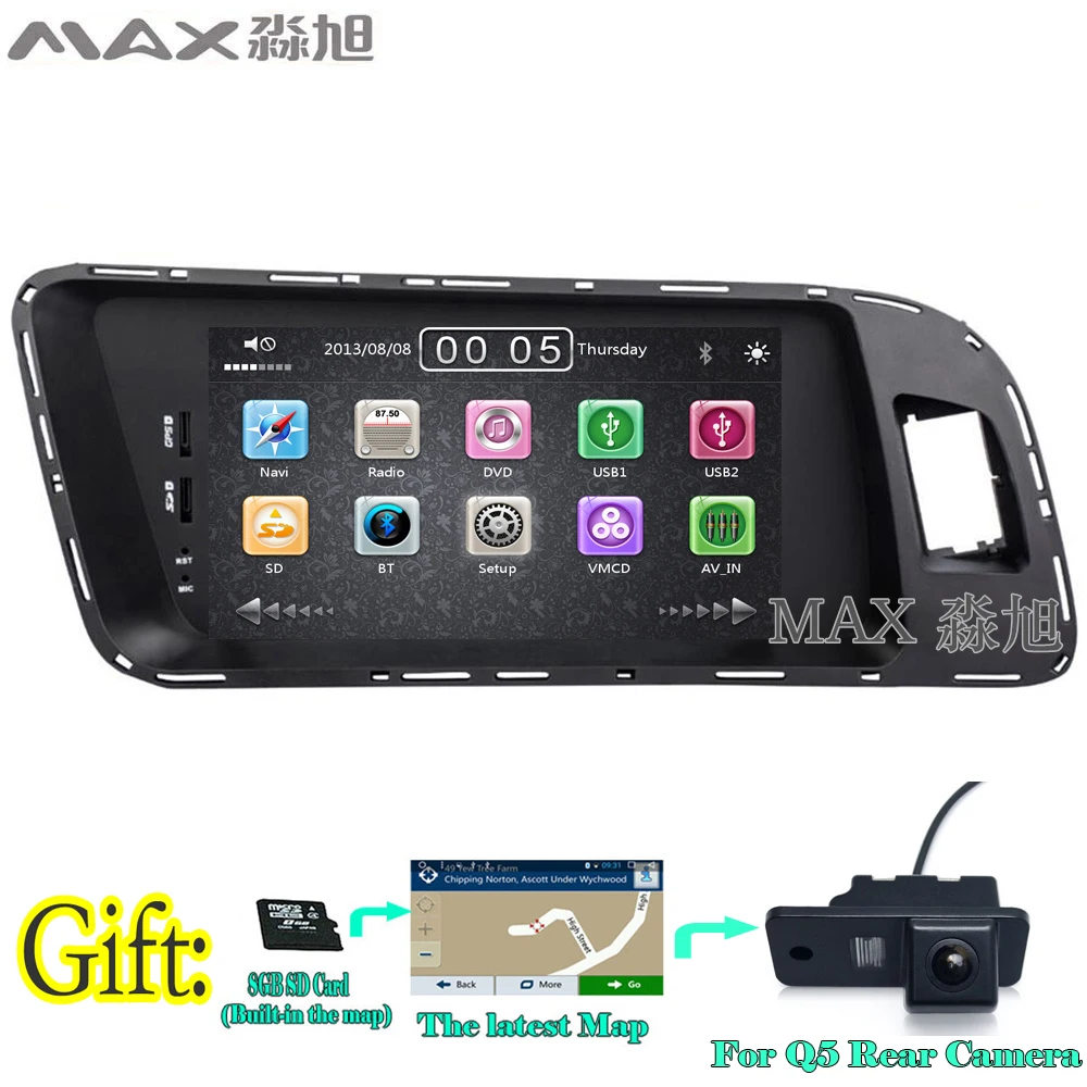 Макс для Audi Q5 автомобильный dvd плеер GPS навигационная система Bluetooth