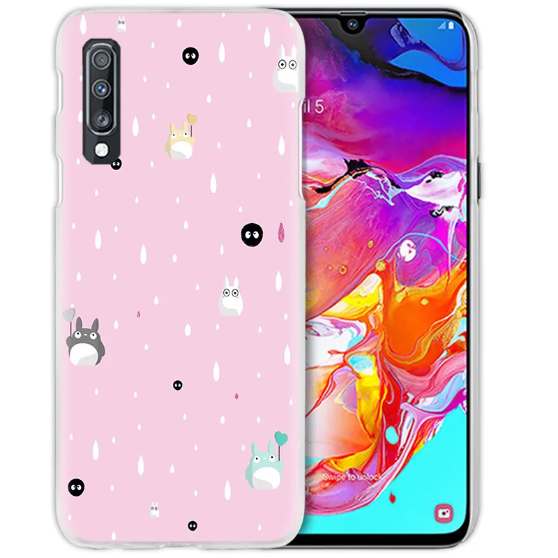Studio Ghibli Унесенные призраками чехол для samsung Galaxy A50 A70 A20e A40 A30 A20 A10 A8 A6 плюс A9 A7 жесткий чехол для телефона с рисунком в виде крышка Away Totoro