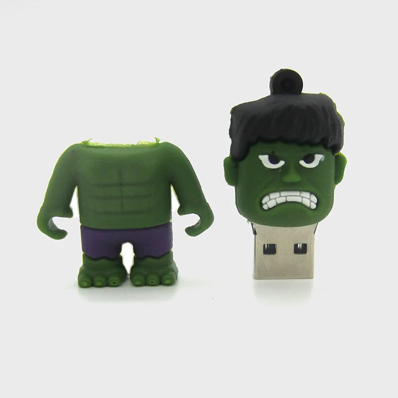 Новейший милый Usb флеш накопитель Marvel флэш Халк флешка супер герой U диск 2 0 64 ГБ 32