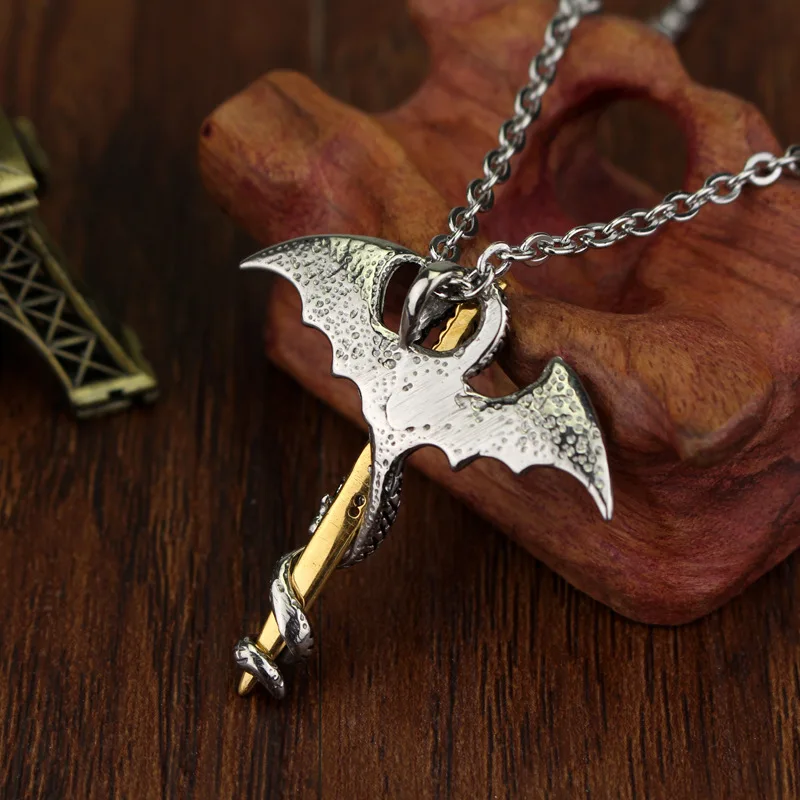 Ожерелье Dragon Save мужское винтажное из нержавеющей стали модные аксессуары