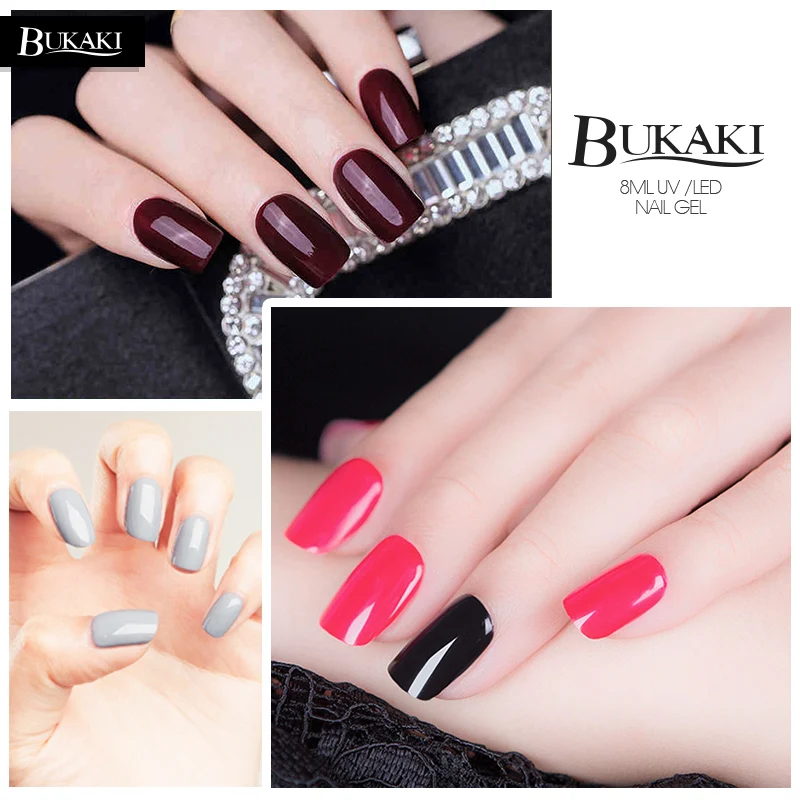 Bukaki новейшие красоты телесного цвета Цвет LED Гели для ногтей лак Долгое УФ гель Nail