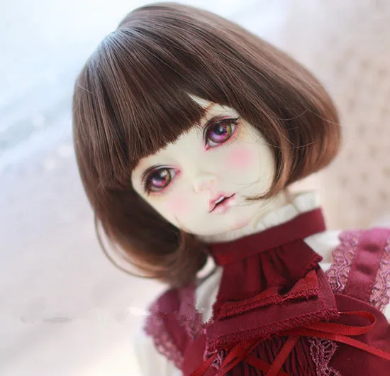 

BJD wigs Teddy brown color pear curly short hair BJD doll wigs available for 1/3 BJD DD SD Uncle doll accessories