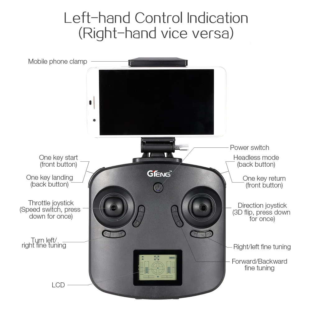 Gteng t905hw Wi Fi FPV системы Игрушечные лошадки 2.4 г 6 оси гироскопа 3D флип headles высота