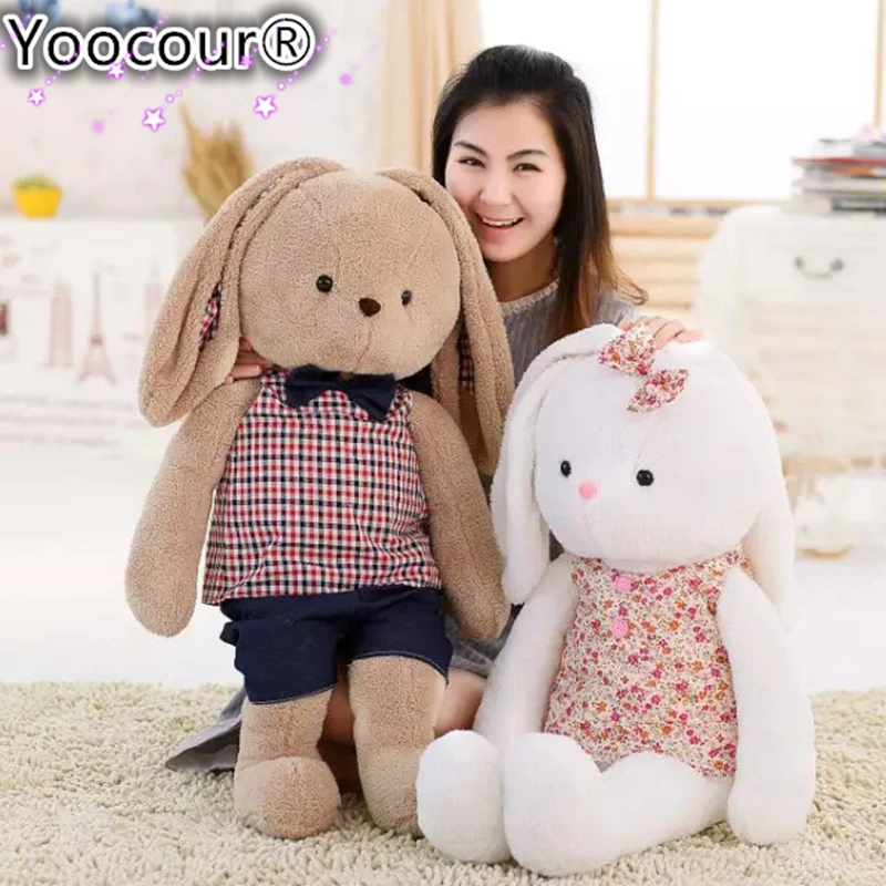 1 шт., 60/80 см, кукла Лаки, Kawaii, кролик с длинными ушами, плюшевое и мягкое животное, игрушка, кролик, подарок на день рождения, Рождество, детские игрушки для девочек