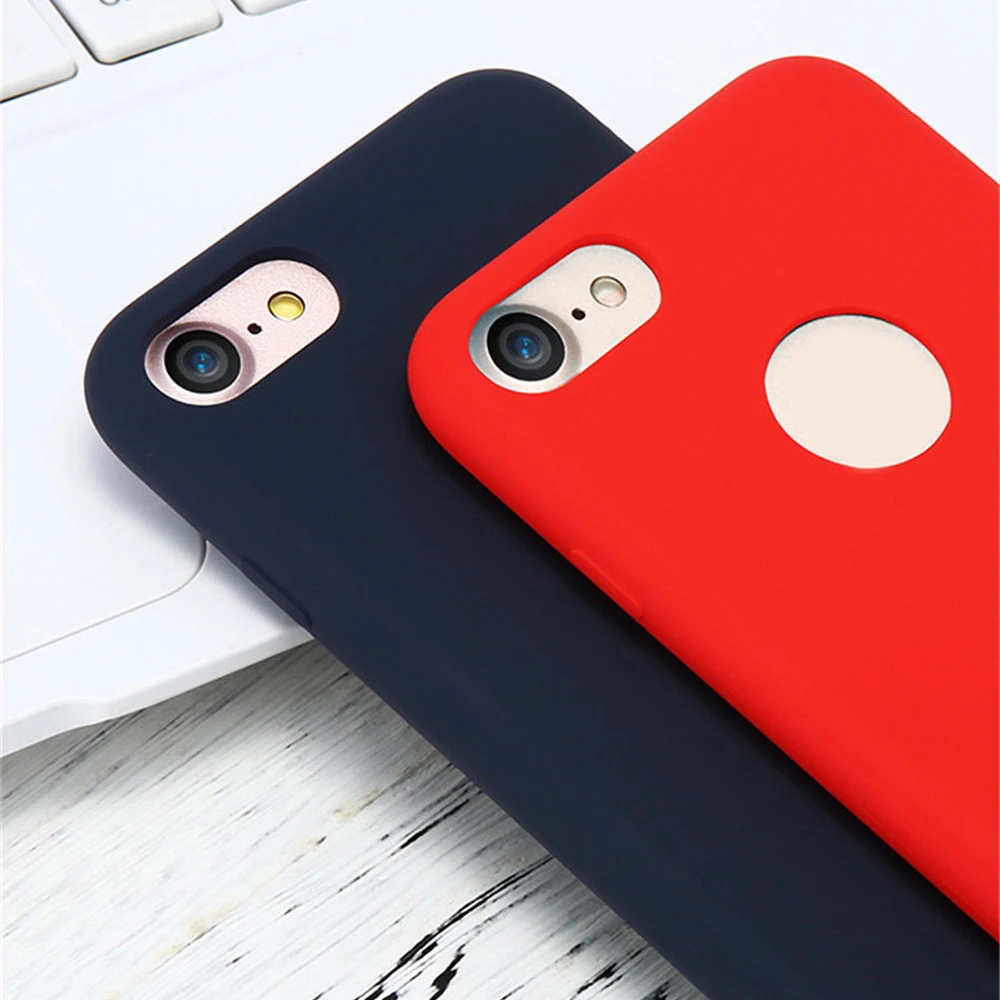 FLOVEME For iPhone 7 Plus Fitted Case 360 Full Protection Soft Cover Candy Color Crystal TPU Silicone |