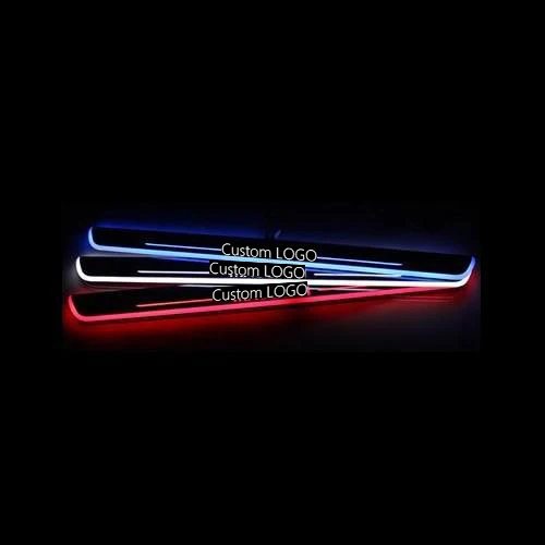LED moving light pedal for Volkswagen PASSAT Tiguan Jetta Lamando CC golf door sill welcome Interior Mouldings 2Pcs | Автомобили и