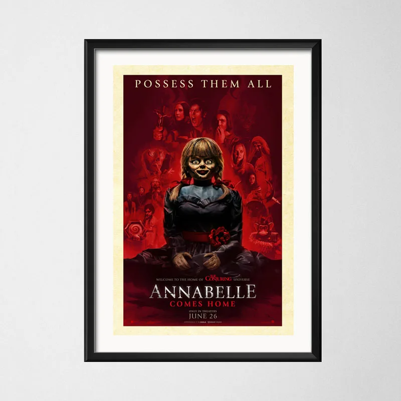 Постер и принты Новый Annabelle 3 приходит домой фильм Классический ужас кино