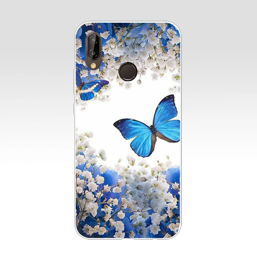 250H БАБОЧКА подставка на КОШАЧИЙ НОС Мягкий Силиконовый ТПУ чехол для huawei Nova 3 3i p