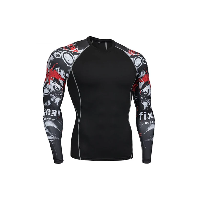 S-4XL майки для бокса, фитнеса, сухая посадка, Муай Тай, Беговая футболка, боксерский тигр, Мужская компрессионная футболка для тренажерного зала, ММА, тренировочная Рашгард, футболка - Цвет: Style A