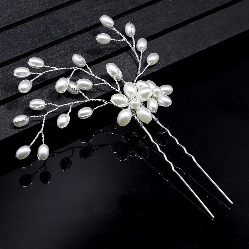 Good Quality Pearl Hair Comb Wedding Accessories Pins Clip Bridal Ornaments for Women Jewelry Tiara Set Stick Pin | Украшения и