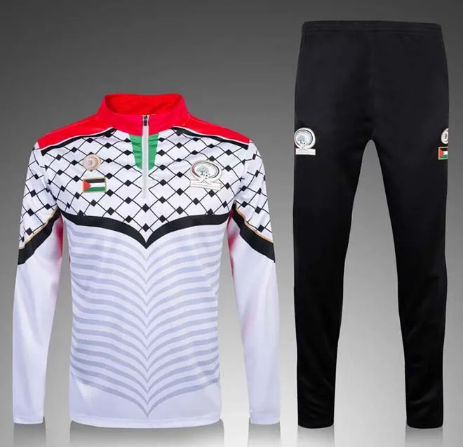 Тайское качество для survetement Palestino черный Свитшот Maillot de foot Palestine Futbol Camisa спортивный костюм наборы для бега