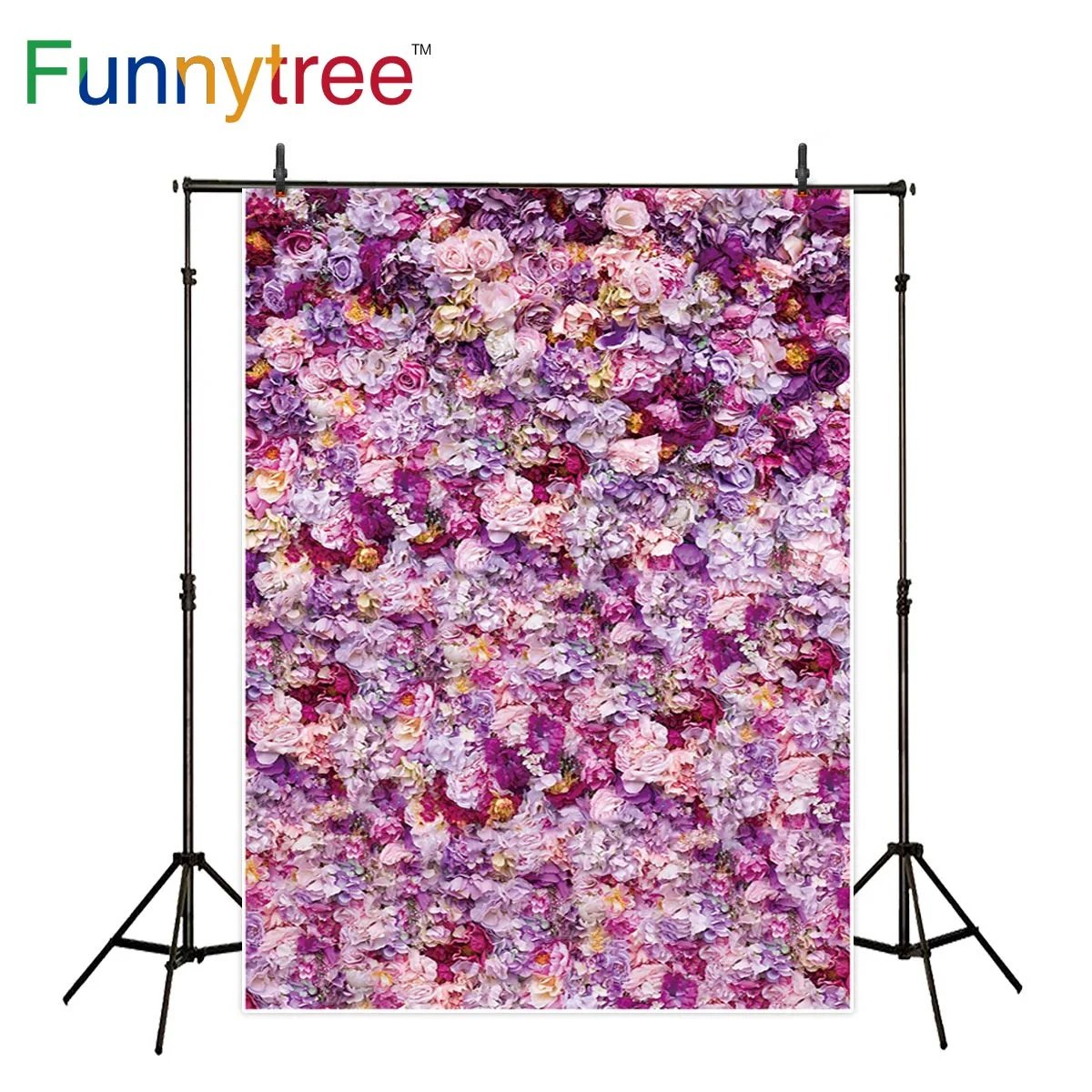 Фотофон Funnytree с цветными цветочными стенками Свадебный Цветочный декоративный