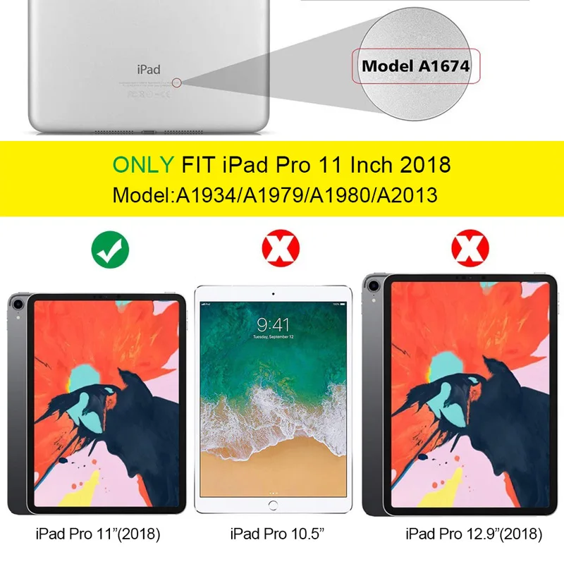 Умный чехол из искусственной кожи для iPad Pro 11 2018 с 3D городским рисунком Apple pro